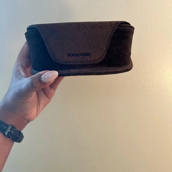 Tom Ford sunglasses case with lens cloth TOM FORD Brown Sunglasses Case + Box + Eyeglasses Case +  main image 3